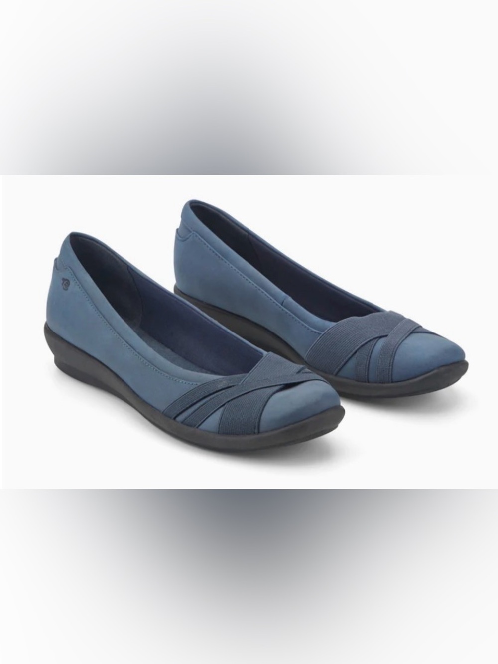 EASY SPIRIT Acasia Slip On Flats Navy Blue Round Toe Lightweight Flat size 8